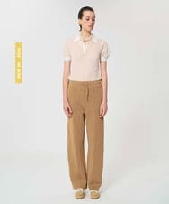 VZLGD14470 TARA JARMON(タラ ジャーモン) スマートピケニットパンツ ハニーベージュ
