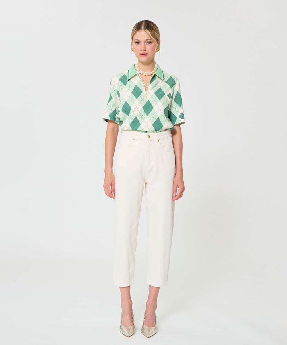 VZLGD19300 TARA JARMON(タラ ジャーモン) サマーデニムパンツ ホワイト