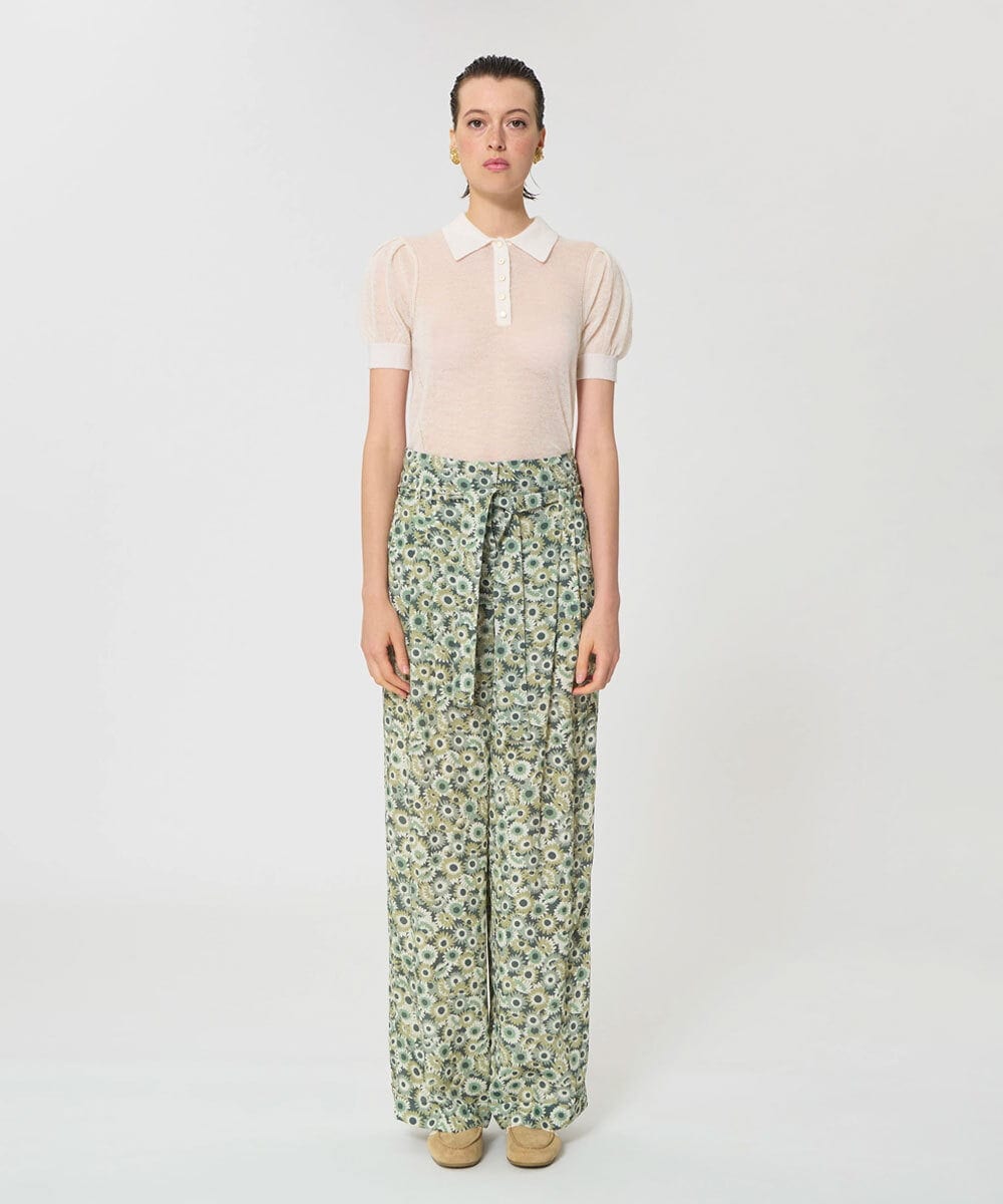 VZLGD20470 TARA JARMON(タラ ジャーモン) デイジーガーデンプリントパンツ グリーン