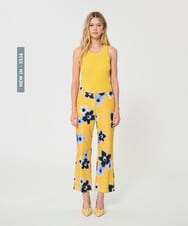 VZLGD23490 TARA JARMON(タラ ジャーモン) ペチュニアミラージュキャンバスパンツ ミモザイエロー