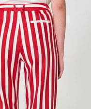 VZLGD24490 TARA JARMON(タラ ジャーモン) ストライプキャンバスパンツ チェリーレッド