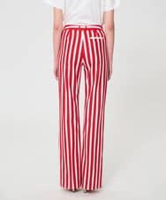 VZLGD24490 TARA JARMON(タラ ジャーモン) ストライプキャンバスパンツ チェリーレッド