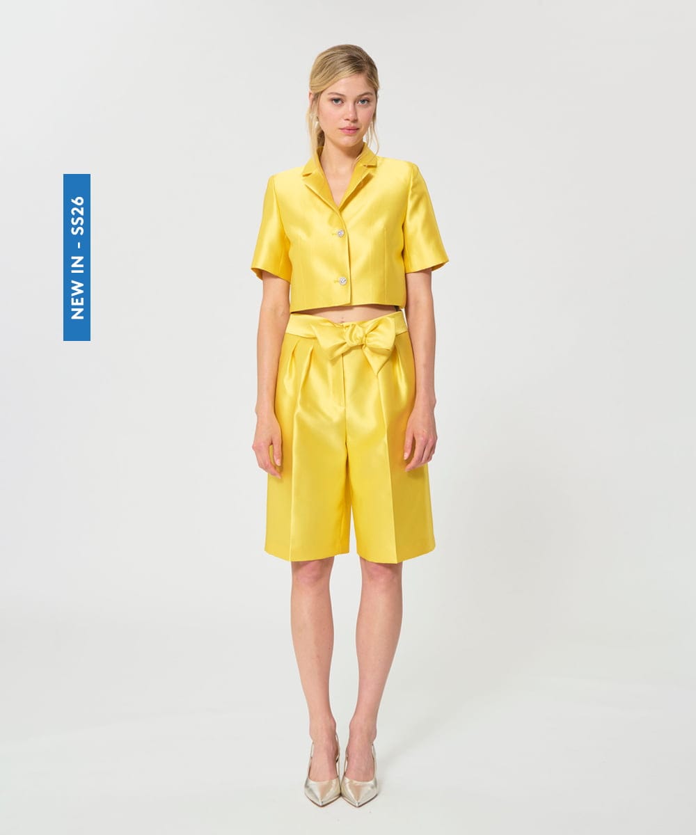 VZLGD25500 TARA JARMON(タラ ジャーモン) サテンパンツ ミモザイエロー