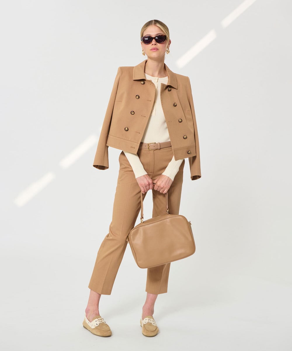 VZLGD42410 TARA JARMON(タラ ジャーモン) コットンギャバジンパンツ ベージュ