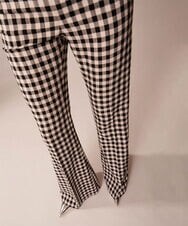 VZLGU01360 TARA JARMON(タラ ジャーモン) Gingham viscose suiting ブラック