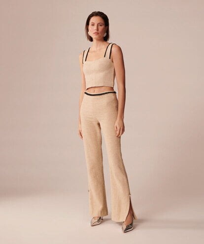 VZLGU03370  Slubbed tweed pants