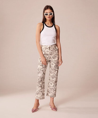 VZLGU08350  Cherie postcard pants