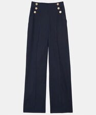 VZLGU10360 TARA JARMON(タラ ジャーモン) Viscose drill pants ネイビー