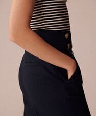 VZLGU10360 TARA JARMON(タラ ジャーモン) Viscose drill pants ネイビー