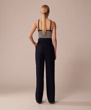 VZLGU10360 TARA JARMON(タラ ジャーモン) Viscose drill pants ネイビー