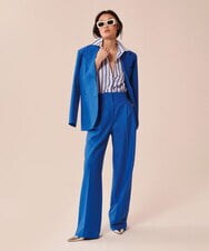 VZLGU26360 TARA JARMON(タラ ジャーモン) 【ドラマ着用】Viscose drill pants ブルー