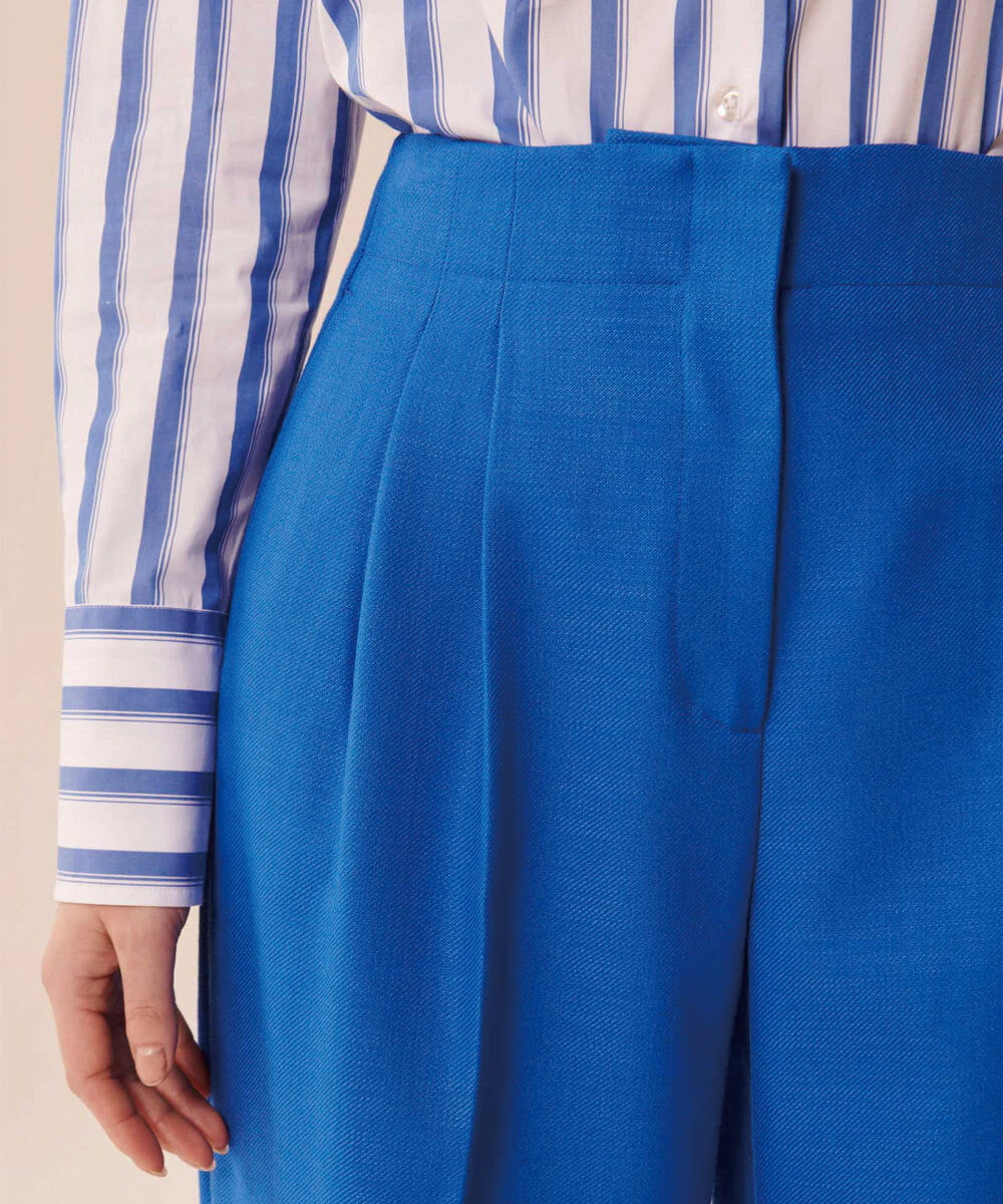 VZLGU26360 TARA JARMON(タラ ジャーモン) 【ドラマ着用】Viscose drill pants ブルー
