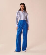 VZLGU26360 TARA JARMON(タラ ジャーモン) 【ドラマ着用】Viscose drill pants ブルー