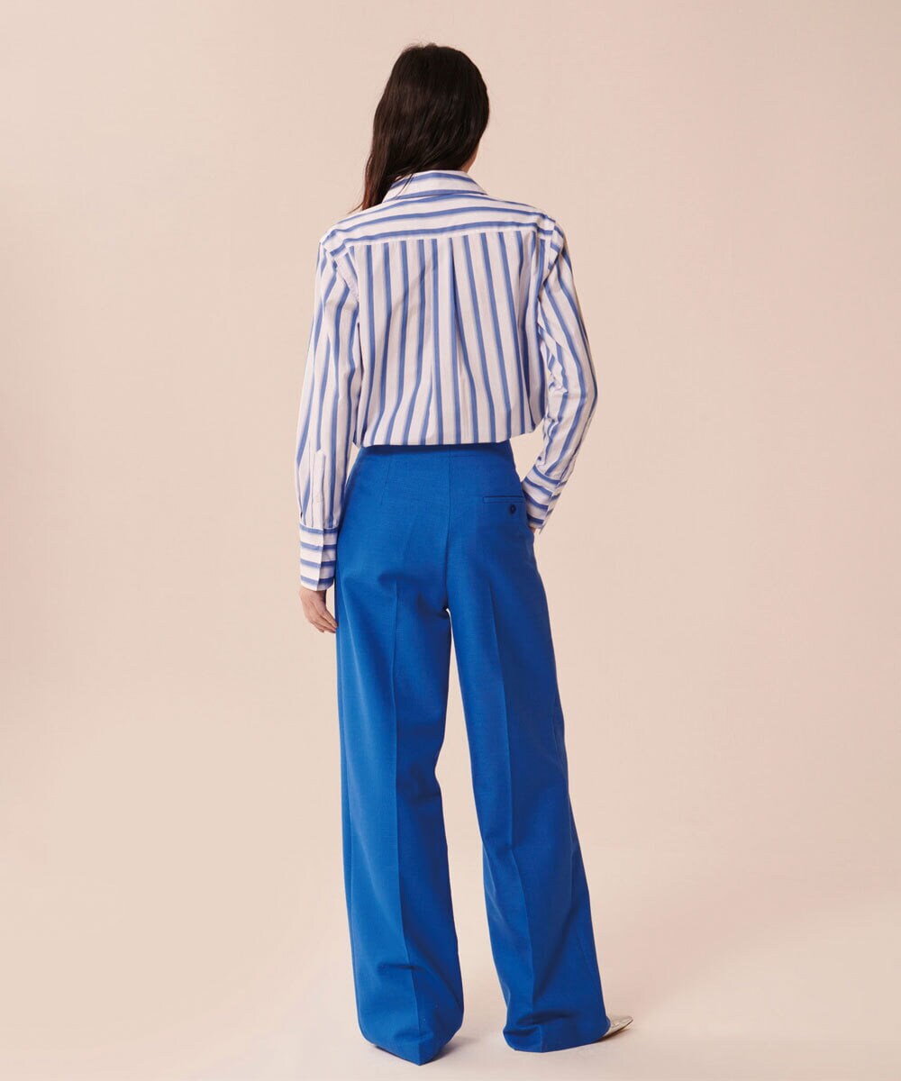 VZLGU26360 TARA JARMON(タラ ジャーモン) 【ドラマ着用】Viscose drill pants ブルー