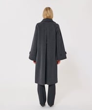 VZUAD07840 TARA JARMON(タラ ジャーモン) ダブルフェイスウールコート グレー