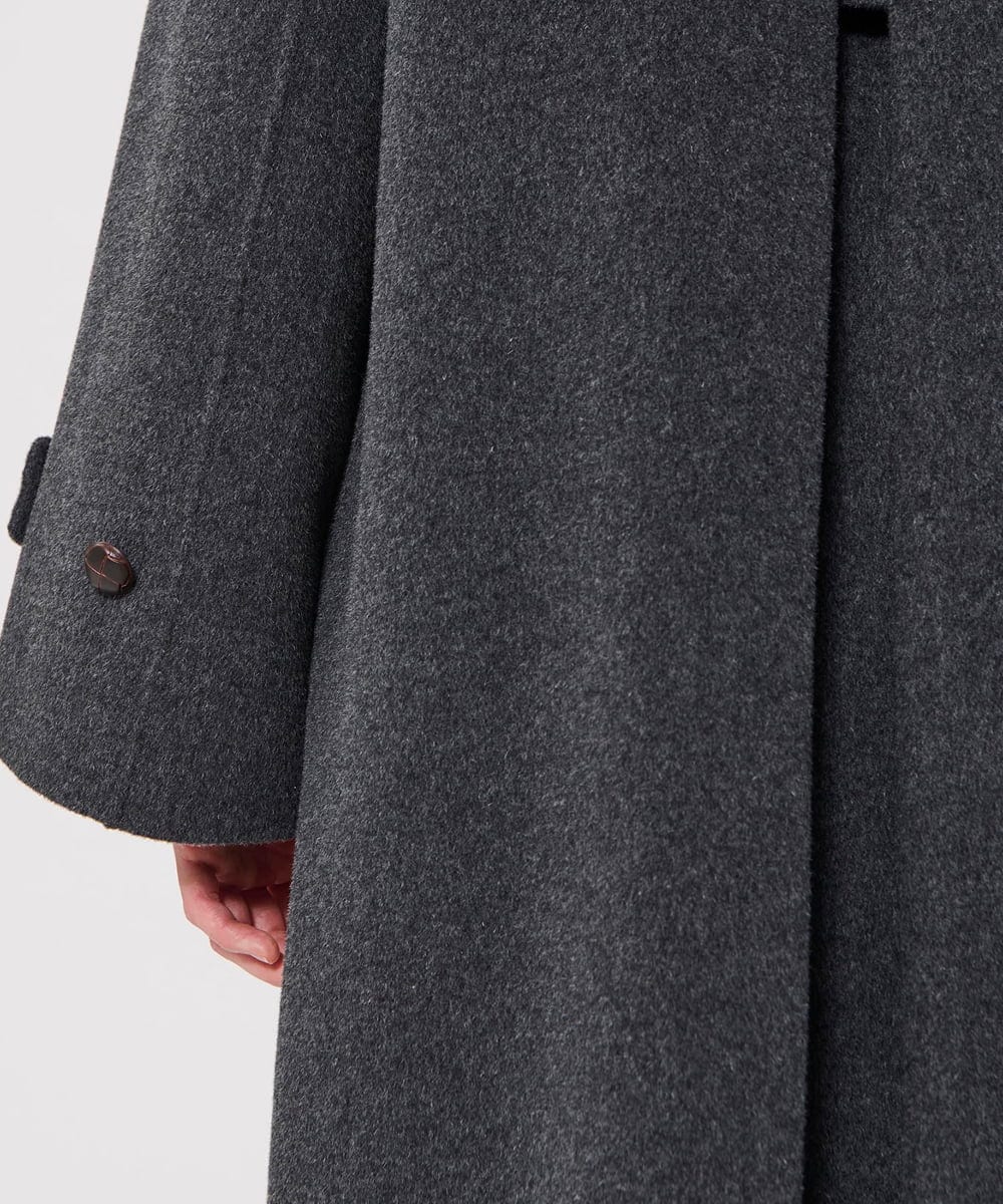 VZUAD07840 TARA JARMON(タラ ジャーモン) ダブルフェイスウールコート グレー