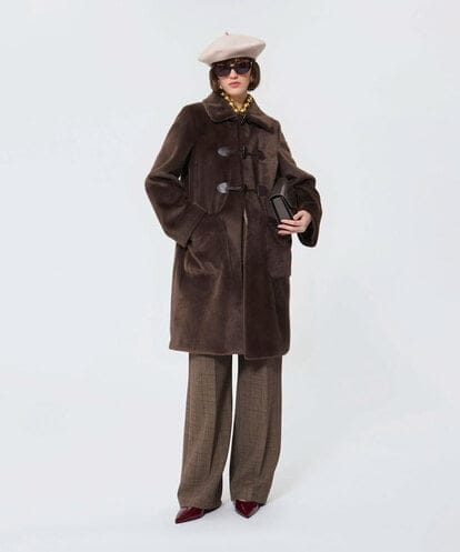 VZUAD10830 TARA JARMON フェイクファーダッフルコート