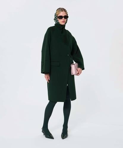 VZUAD12840 TARA JARMON ダブルフェイスウールコート