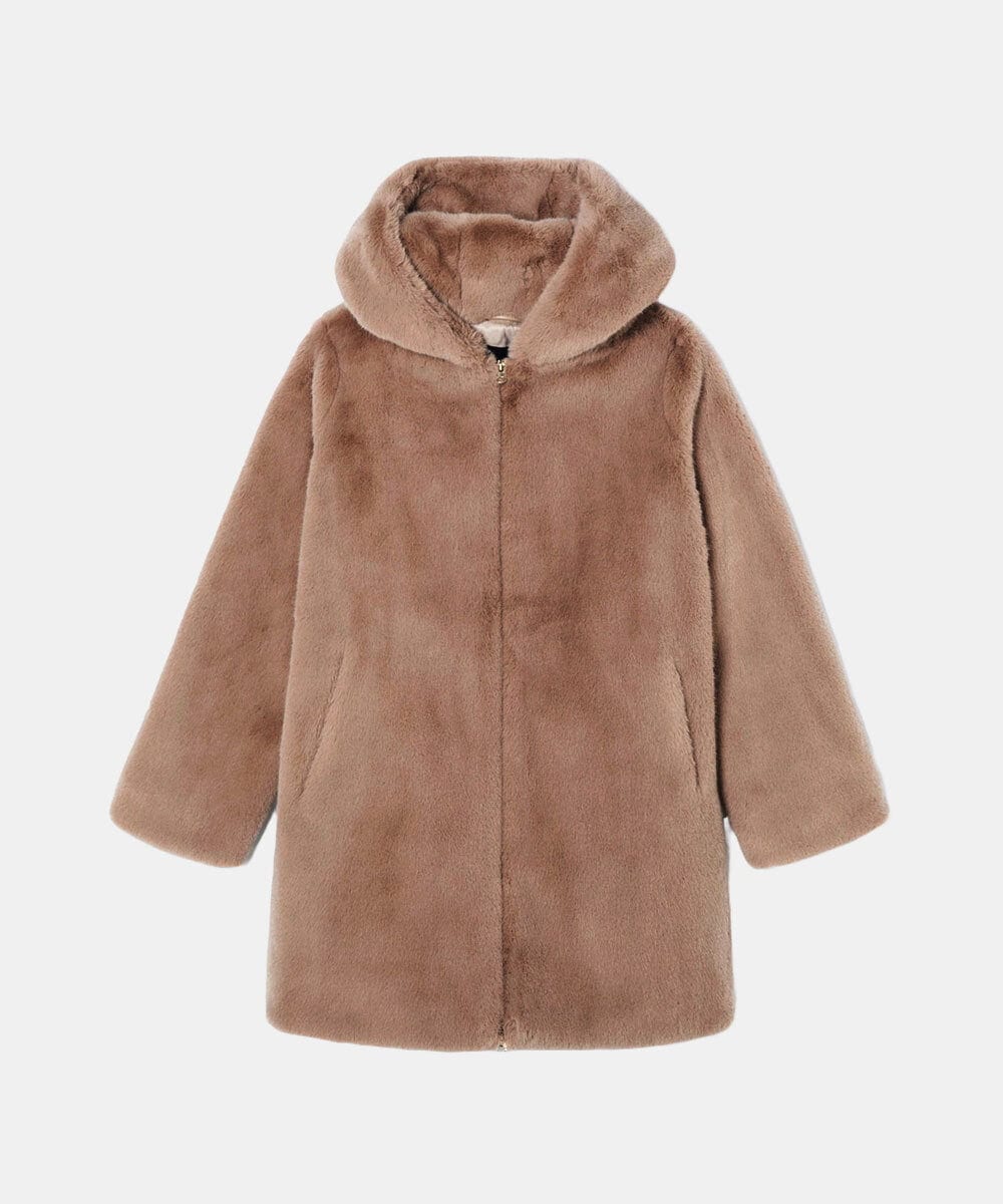 VZUAD14670 TARA JARMON(タラ ジャーモン) フェイクファーコート ベージュ