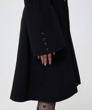 VZUAD18840 TARA JARMON(タラ ジャーモン) ダブルフェイスウールコート ブラック