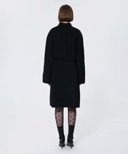 VZUAD18840 TARA JARMON(タラ ジャーモン) ダブルフェイスウールコート ブラック