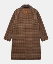 VZUAG02820 TARA JARMON(タラ ジャーモン) テンセルチェックステンカラーコート キャラメル