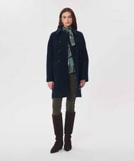 VZUAG03800 TARA JARMON(タラ ジャーモン) ウールベロアポケットコート ネイビー