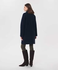 VZUAG03800 TARA JARMON(タラ ジャーモン) ウールベロアポケットコート ネイビー