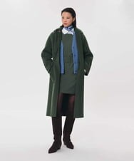 VZUAG08940 TARA JARMON(タラ ジャーモン) タイカラーダブルフェイスロングコート タイム