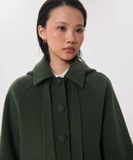 VZUAG08940 TARA JARMON(タラ ジャーモン) タイカラーダブルフェイスロングコート タイム