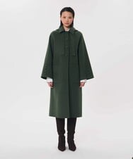 VZUAG08940 TARA JARMON(タラ ジャーモン) タイカラーダブルフェイスロングコート タイム