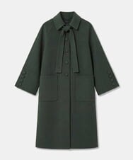 VZUAG08940 TARA JARMON(タラ ジャーモン) タイカラーダブルフェイスロングコート タイム