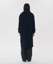 VZUAG11940 TARA JARMON(タラ ジャーモン) ウールベロアチェスターコート ミッドナイトブルー