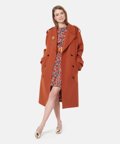 VZUAU18630 TARA JARMON Wool melton coat
