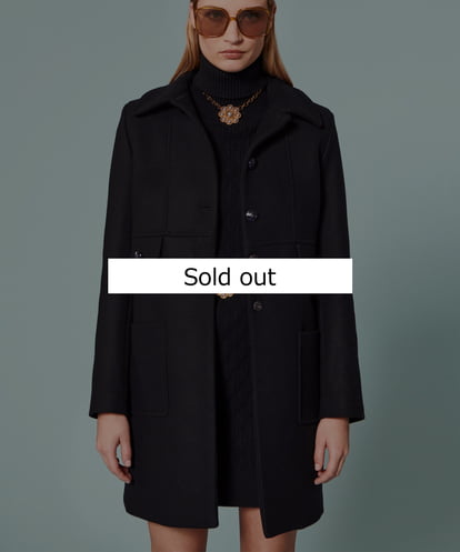 VZUAX13680 TARA JARMON Wool velour coat