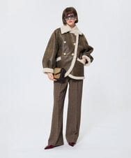 VZUVD22250 TARA JARMON(タラ ジャーモン) ムートンコート チョコレートブラウン