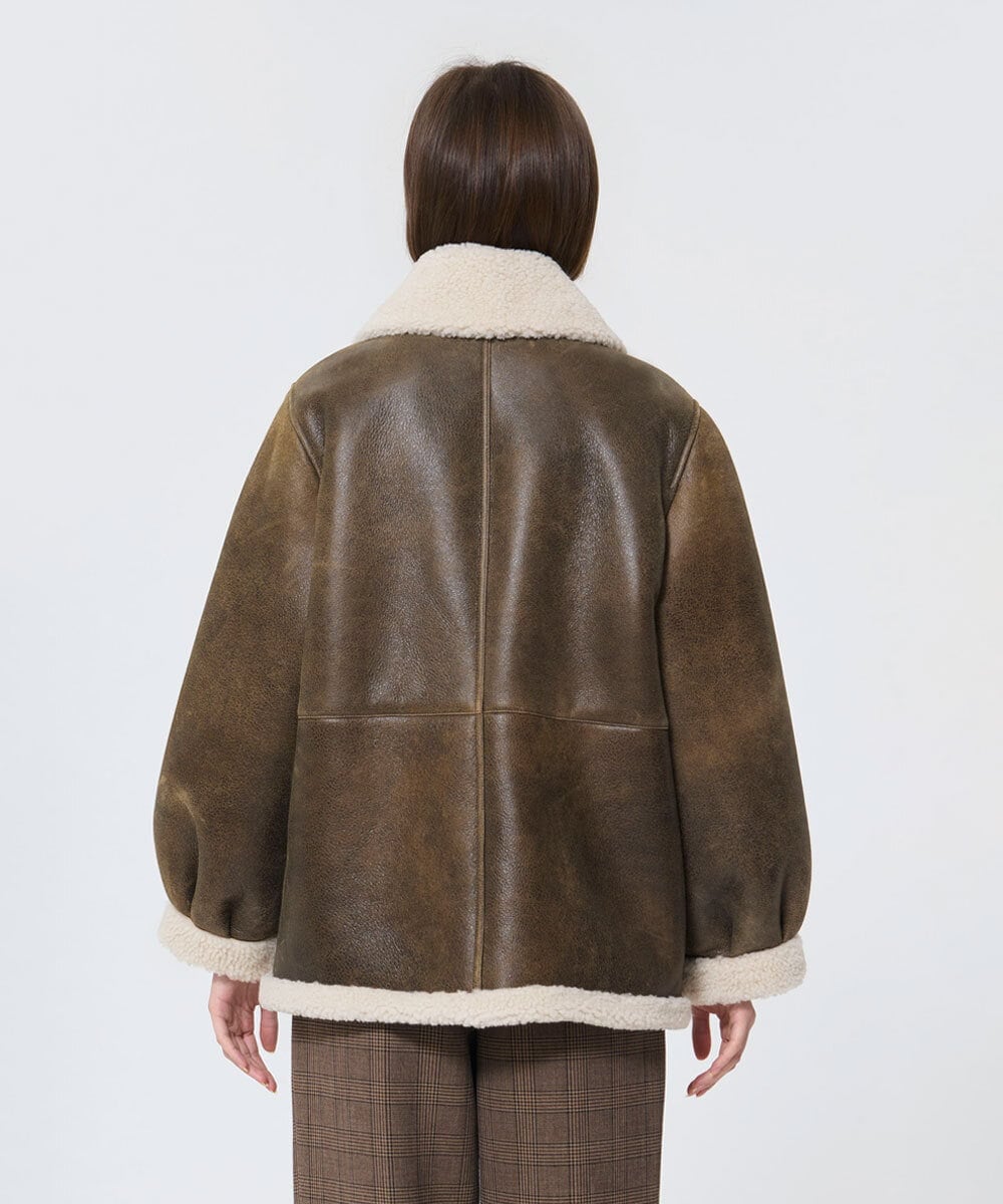 VZUVD22250 TARA JARMON(タラ ジャーモン) ムートンコート チョコレートブラウン