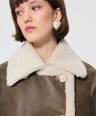 VZUVD22250 TARA JARMON(タラ ジャーモン) ムートンコート チョコレートブラウン