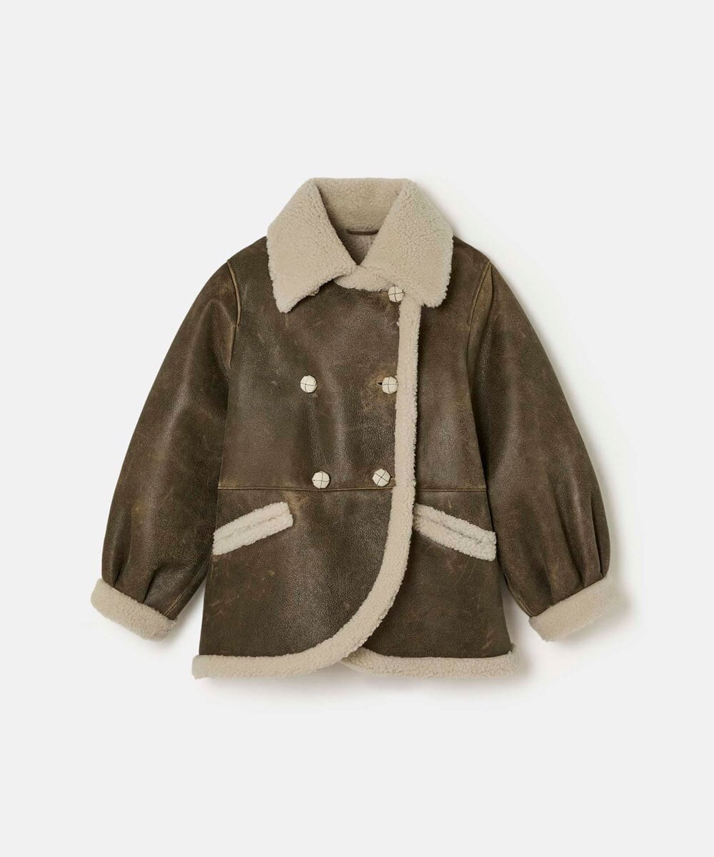 VZUVD22250 TARA JARMON(タラ ジャーモン) ムートンコート チョコレートブラウン