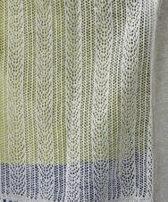 ZGSGQ11260 modulation 【洗える】リネン透かし柄カーディガン グレー