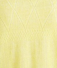 ZGSGQ11260 modulation 【洗える】リネン透かし柄カーディガン グレー