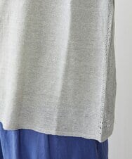 ZGSGQ11260 modulation 【洗える】リネン透かし柄カーディガン グレー