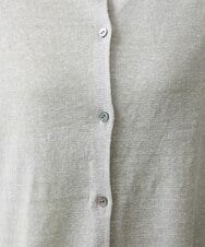 ZGSGQ11260 modulation 【洗える】リネン透かし柄カーディガン グレー