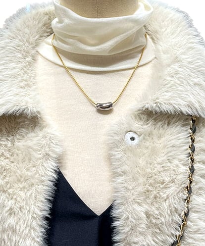 ZM2AE01040 al'aise modulation ニュアンスメタルトップネックレス