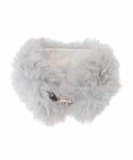 ZM2AE11035 al'aise modulation(アレーズモジュレーション) メタルフックフェイクファーカラー グレー