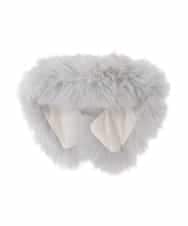 ZM2AE11035 al'aise modulation(アレーズモジュレーション) メタルフックフェイクファーカラー グレー