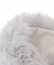 ZM2AE11035 al'aise modulation(アレーズモジュレーション) メタルフックフェイクファーカラー グレー