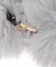 ZM2AE11035 al'aise modulation(アレーズモジュレーション) メタルフックフェイクファーカラー グレー