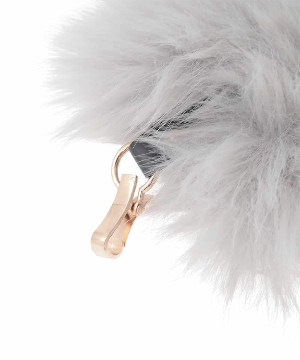 ZM2AE11035 al'aise modulation(アレーズモジュレーション) メタルフックフェイクファーカラー グレー