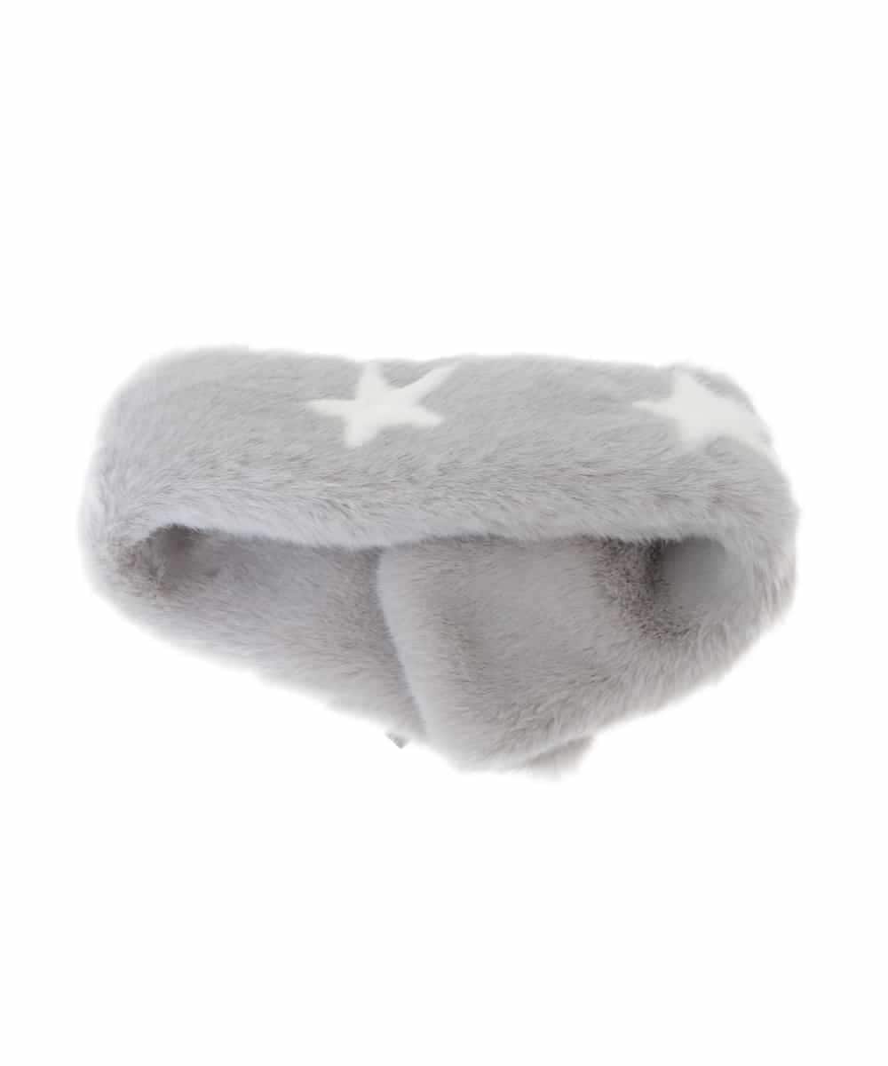 ZM2AE12039 al'aise modulation(アレーズモジュレーション) 星柄フェイクファーティペット ライトグレー